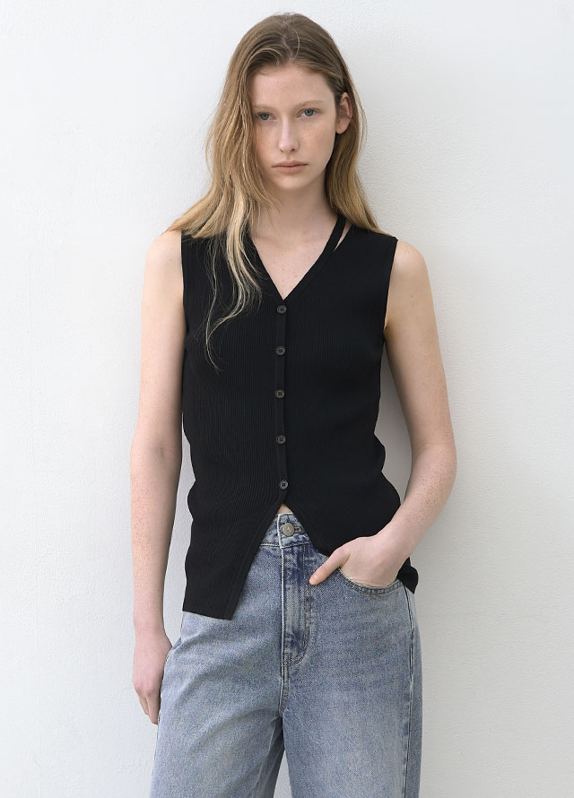 (Z-PT-5513)FRENCH WIDE FIT DENIM PANTS Korea