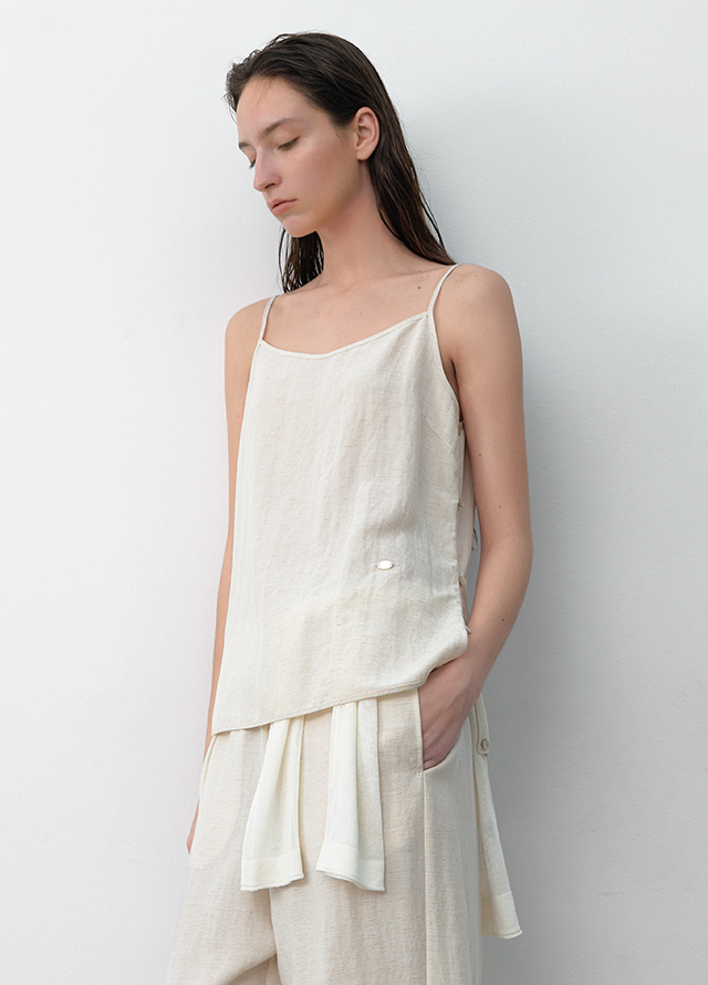 (PT-5670)MOBLE SET-UP BANDING WIDE PANTS Korea