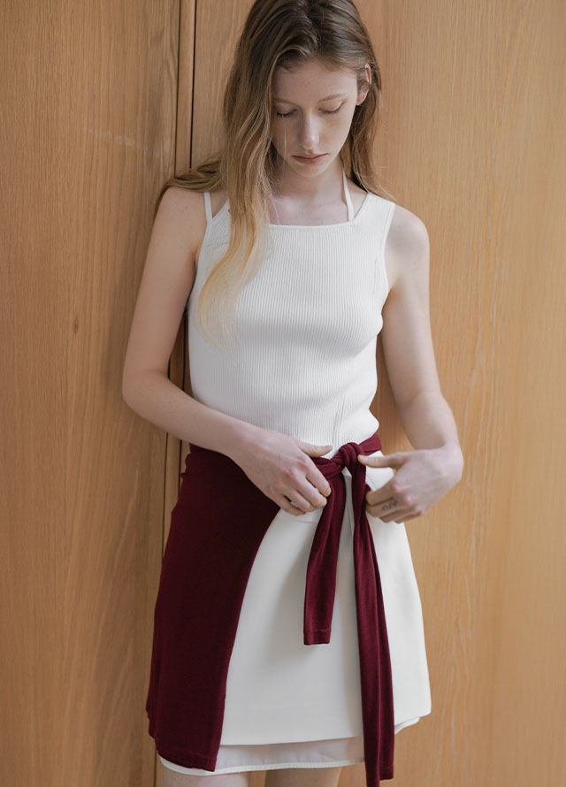 (SK-5011)POINTED HEMLINE FLARE SKIRT Korea