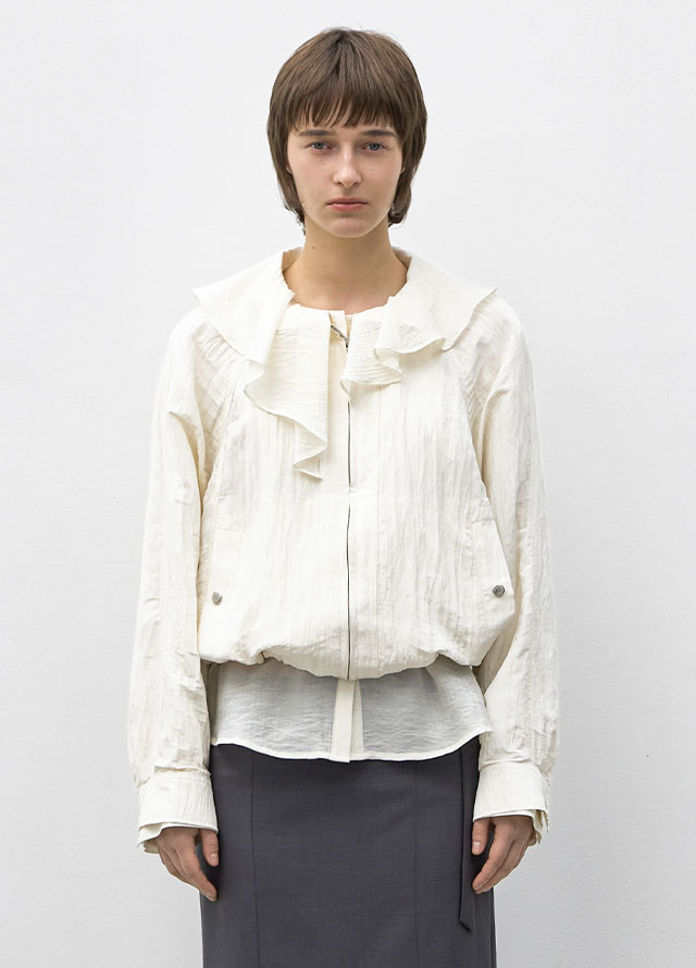 (JP-572)CREASE HIGH NECK JUMPER Korea