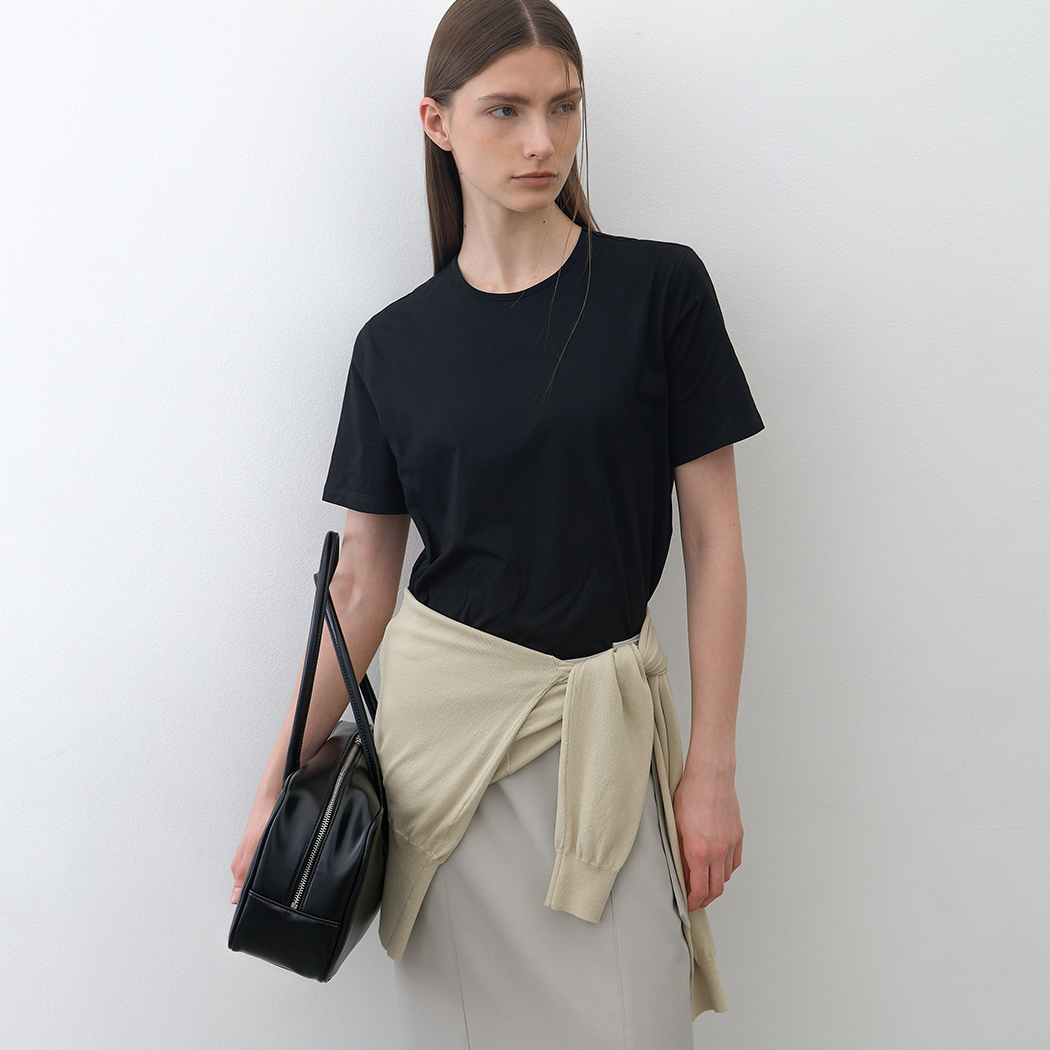 (T-6997)ESSENTIAL OUT STITCHED HALF SLEEVE TEE