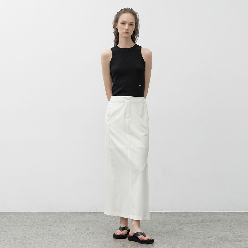 (SK-5022)ESSENTIAL TAS SET-UP LONG SKIRT