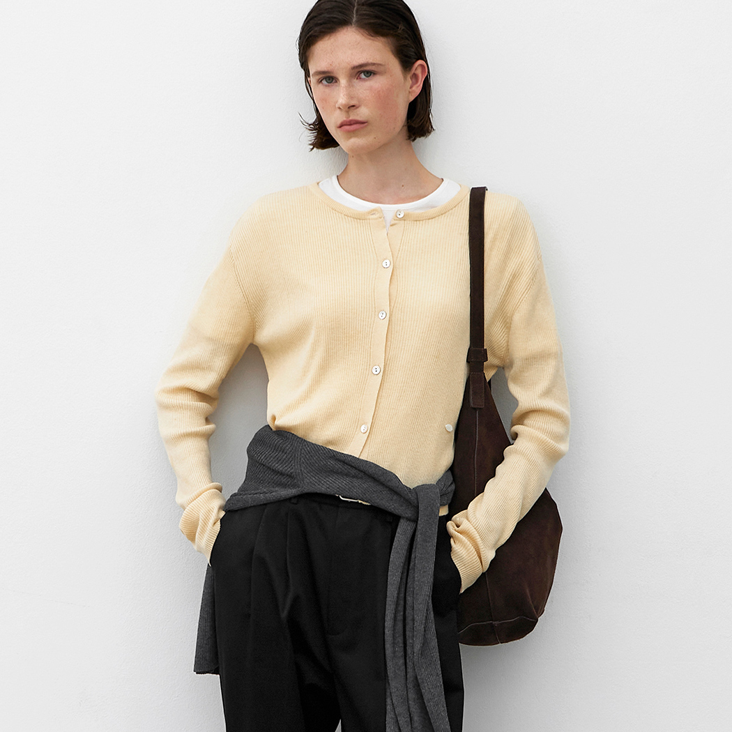 (CD-2223)ESSENTIAL NOAH CROP CARDIGAN