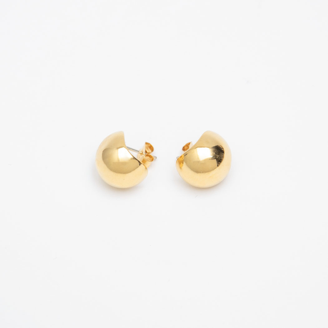 (E-1600)BALL PEBBLE EARRING