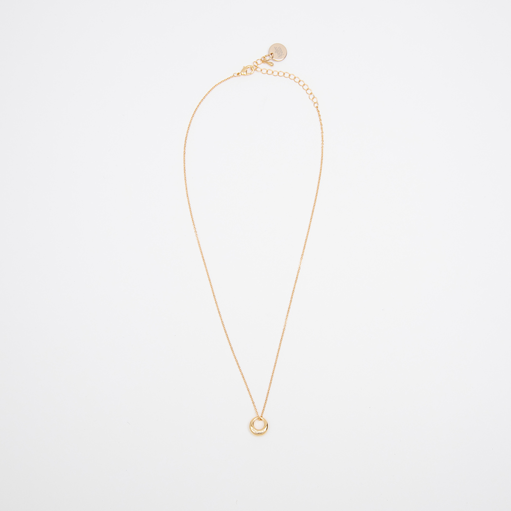 (N-873)DONUT PENDANT NECKLACE