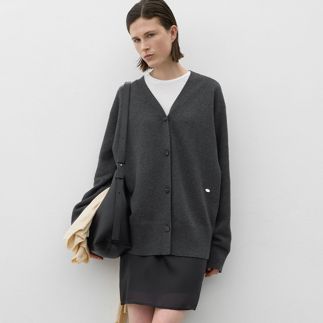 (CD-2217)ESSENTIAL OVERFIT KNIT CARDIGAN
