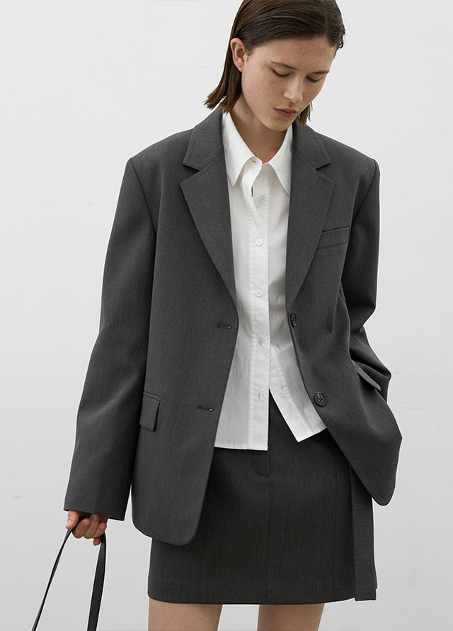 (BL-4372)ESSENTIAL SOLID CROP SHIRT Korea