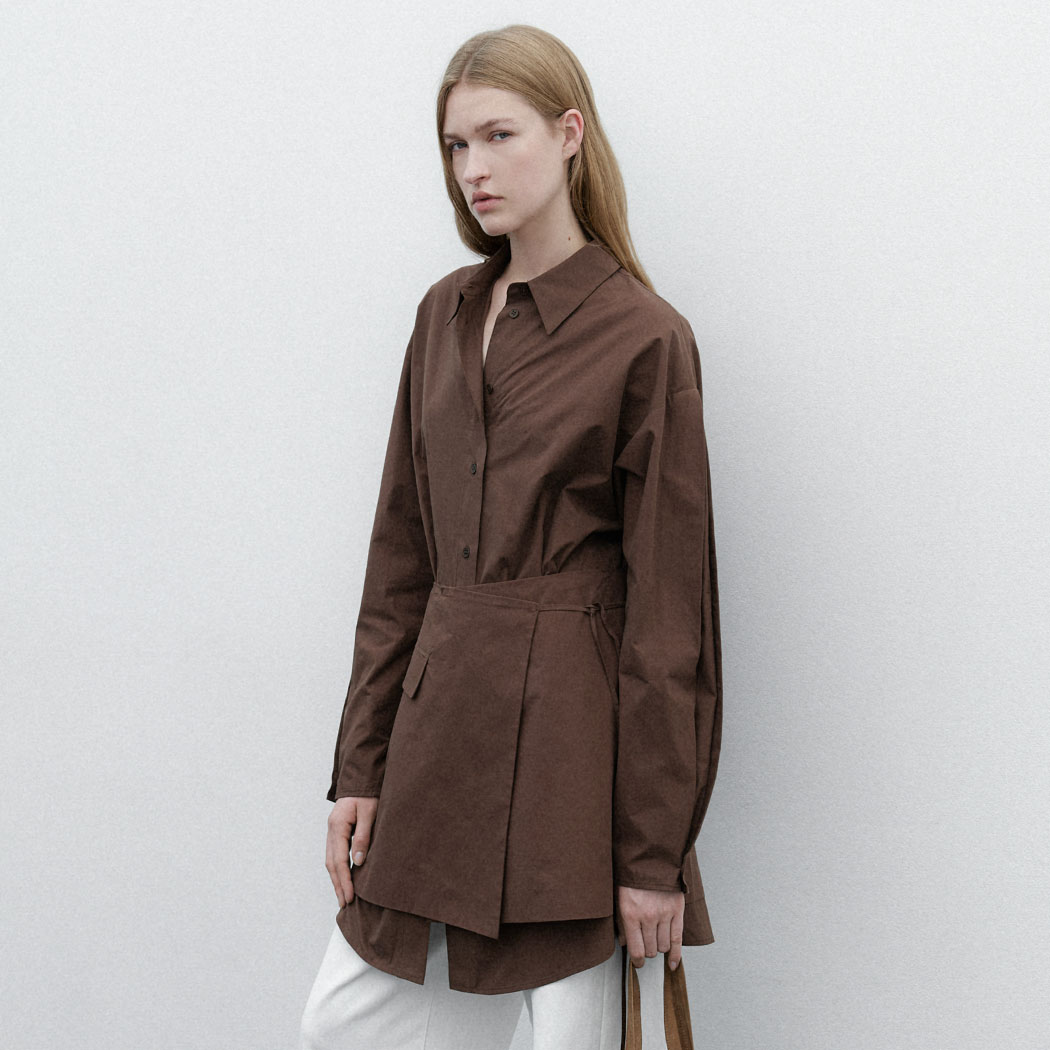 (OP-6296)AVERY LAYERED SHIRT ONE PIECE