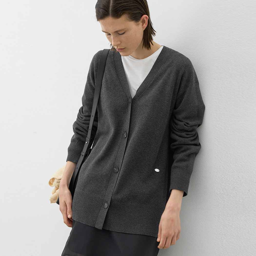 (CD-2217)ESSENTIAL OVERFIT KNIT CARDIGAN