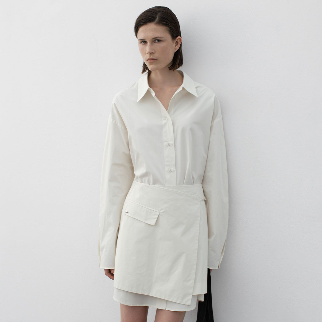 (OP-6296)AVERY LAYERED SHIRT ONE PIECE
