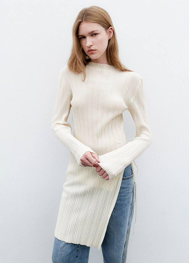 (T-7130)ACCORD PLEATS CAMISOLE KNIT Korea