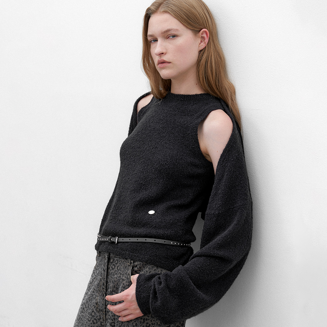 (CD-2210)DAYIN KNIT BOLERO&TOP SET S