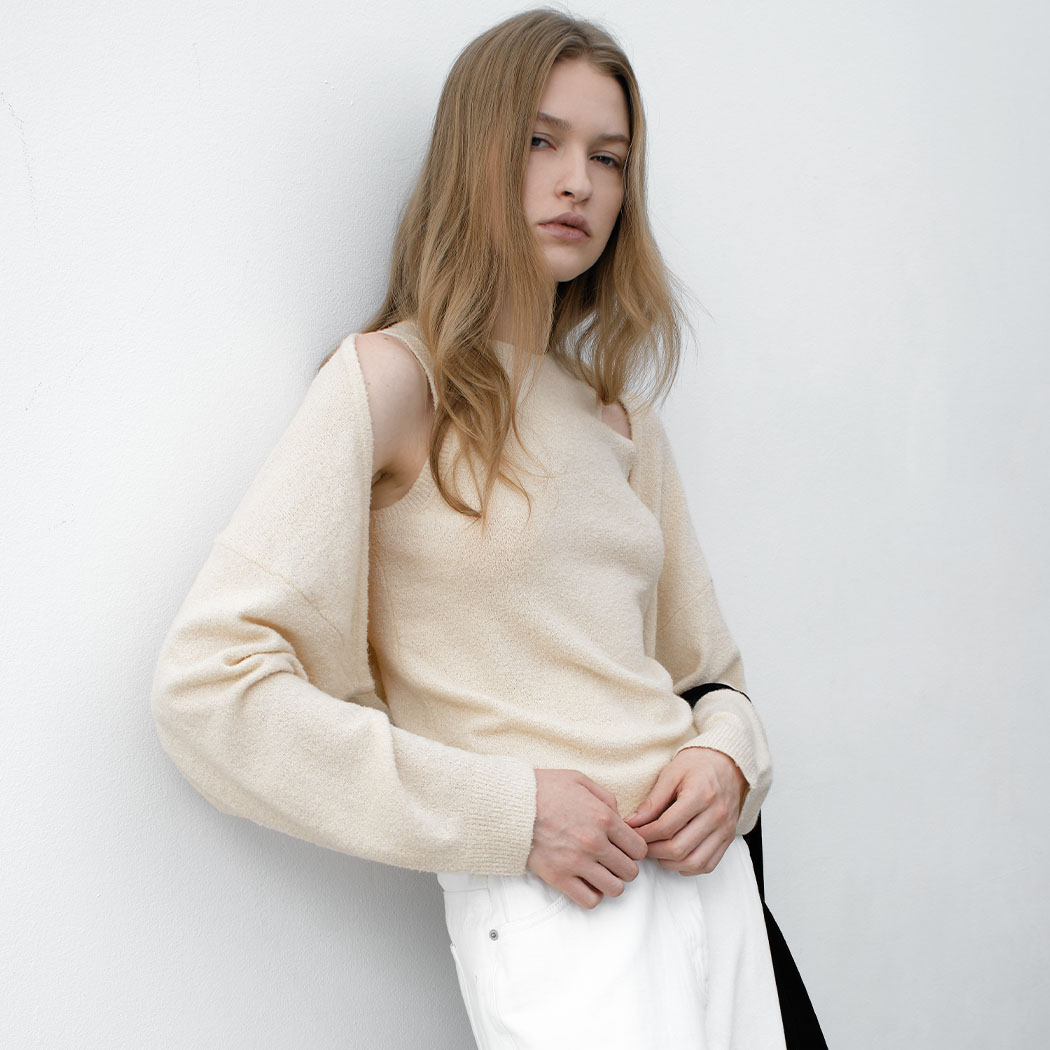 (CD-2210)DAYIN KNIT BOLERO&TOP SET S