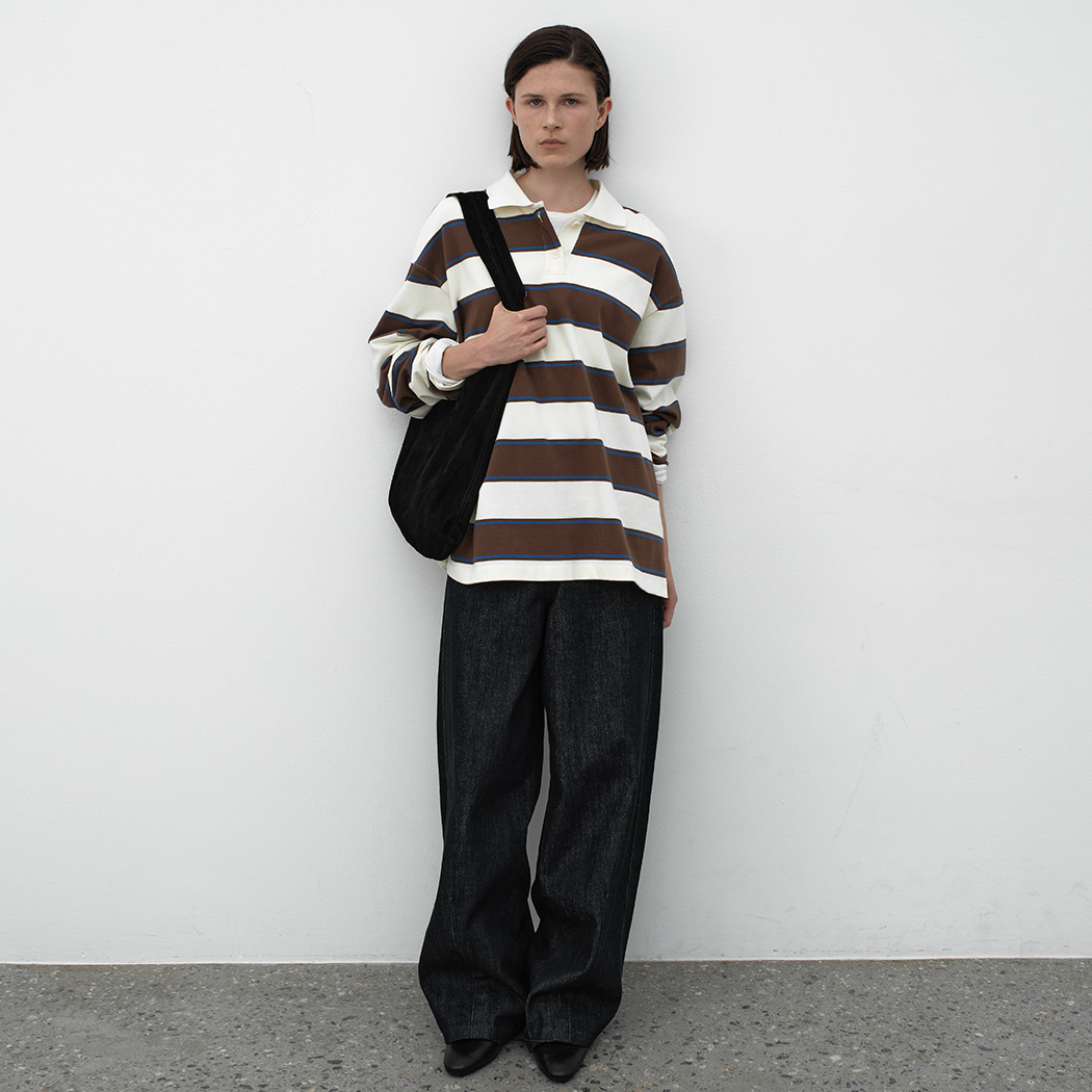 (T-7086)STRIPE CALLA TEE