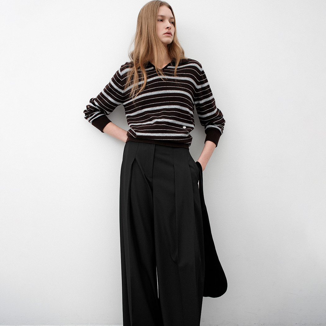 (PT-5713)AMBI TUCK WIDE FIT PANTS