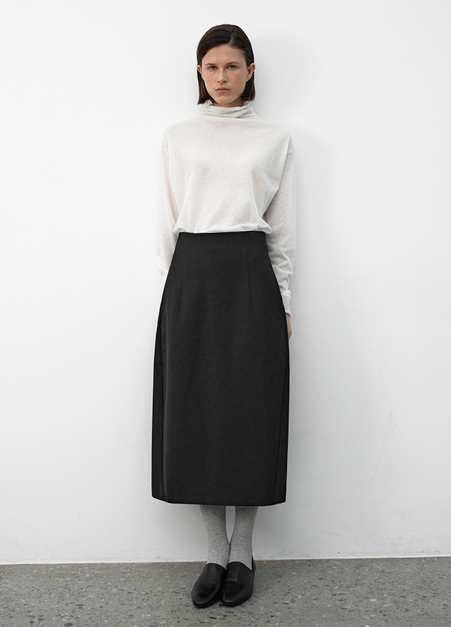 (T-7117)SHEER LIGHT POLO NECK KNIT Korea