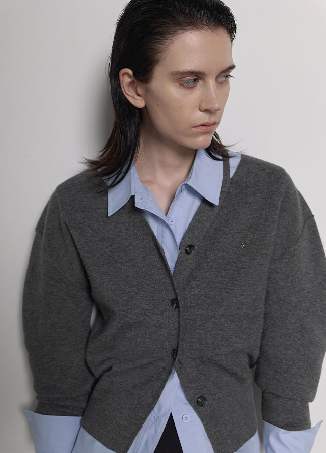 (BL-4169)Embroidered Standard Basic Shirt Korea