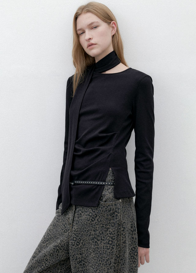 (JK-3047)LEATHER SINGLE HALF JACKET Korea