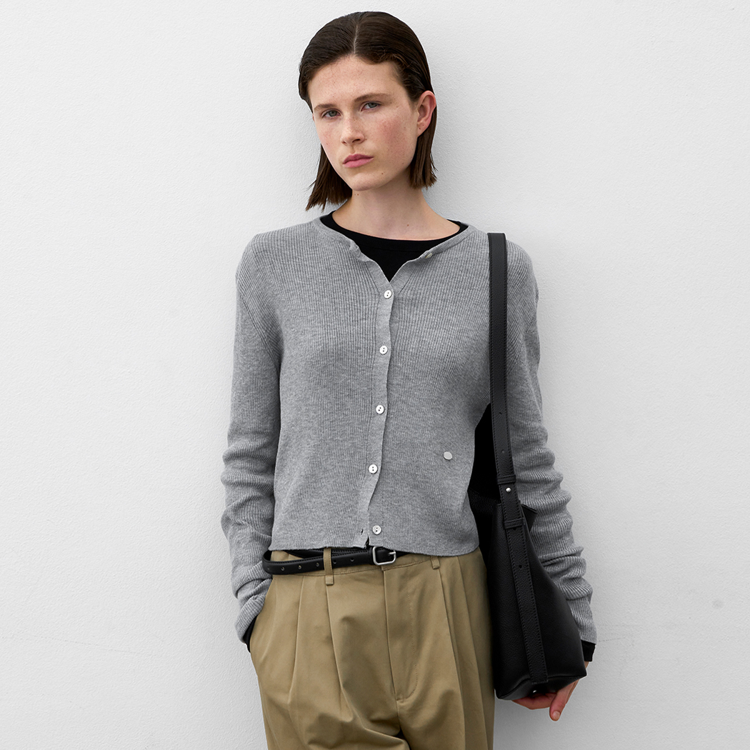 (CD-2223)ESSENTIAL NOAH CROP CARDIGAN