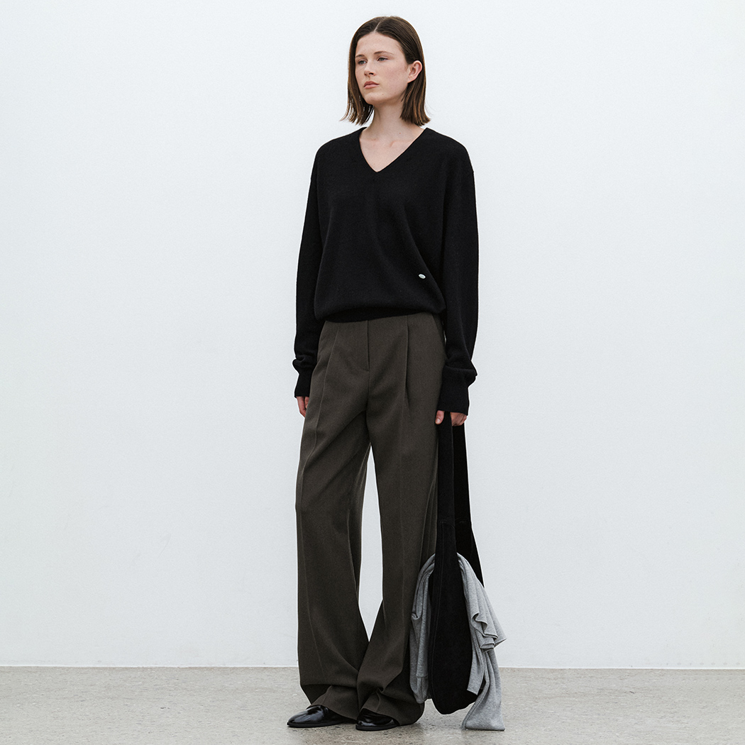 (PT-5685)ESSENTIAL WINTER TUCK PANTS