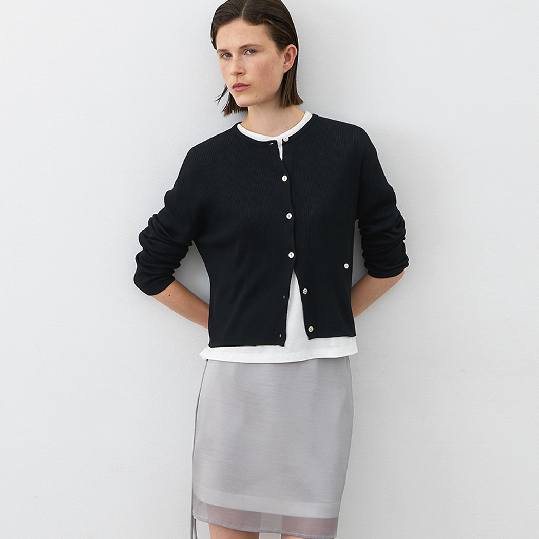 (CD-2223)ESSENTIAL NOAH CROP CARDIGAN