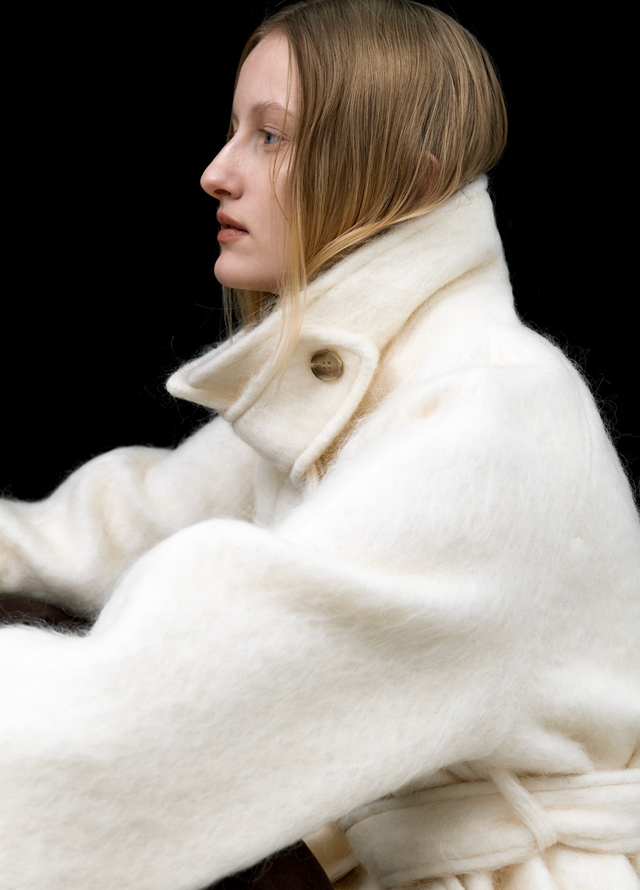 (T-6980)ESSENTIAL CASHMERE UNBAL HIGH NECK KNIT Korea