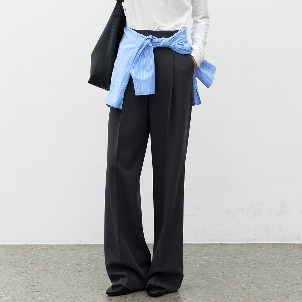 (Z-PT-5683)ESSENTIAL COMFY TUCK PANTS