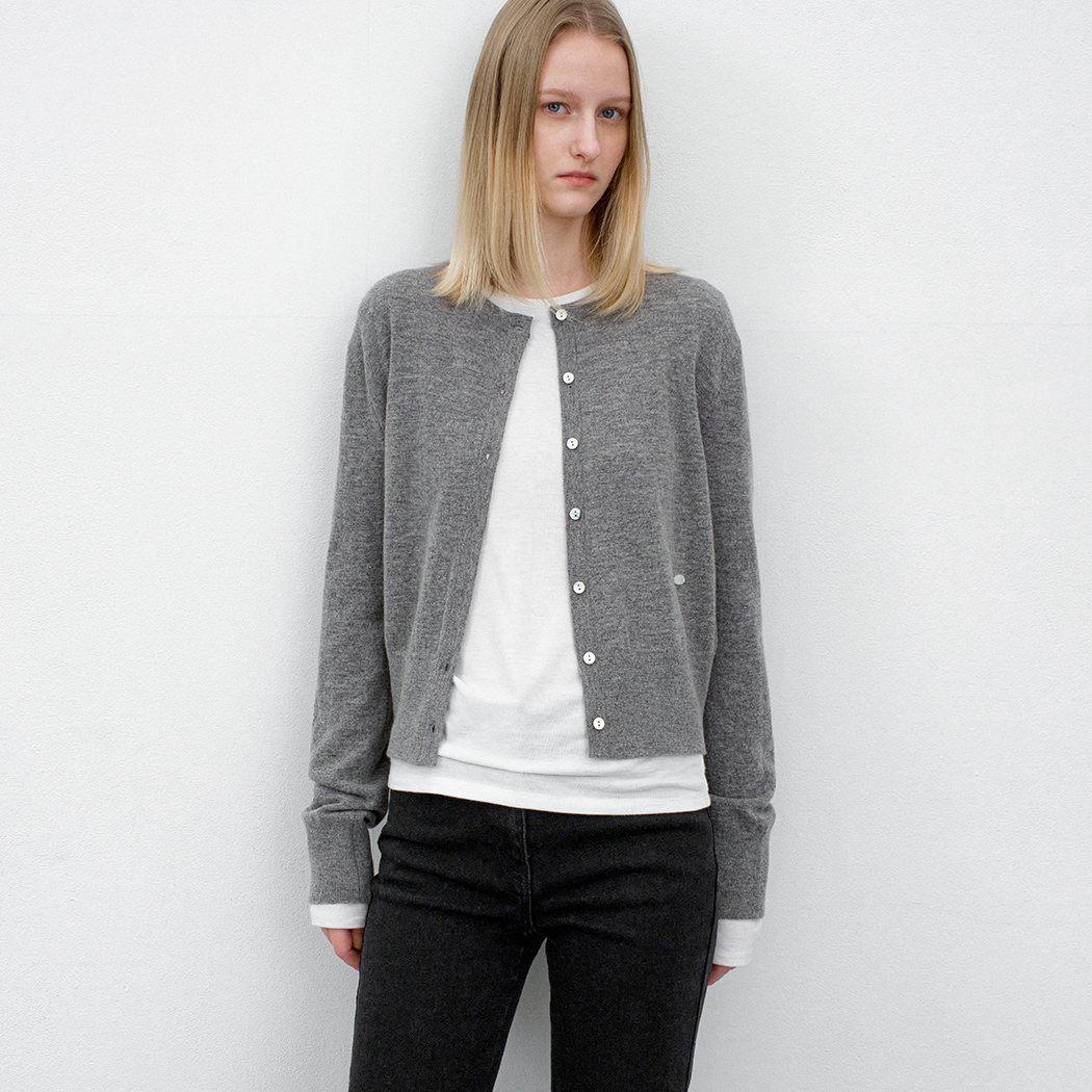 (CD-2241)ESSENTIAL WOOL BLENDED SLIM FIT CARDIGAN