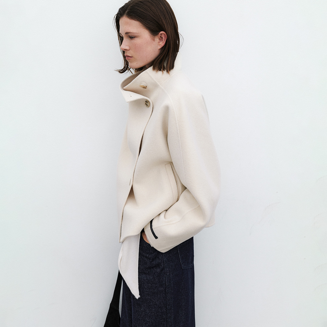 (CT-1463)CATHY WOOL HANDMADE SHORT COAT