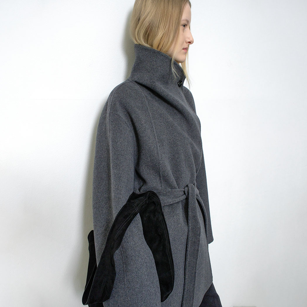 (CT-1460)TOQUE WOOL HANDMADE HALF COAT S