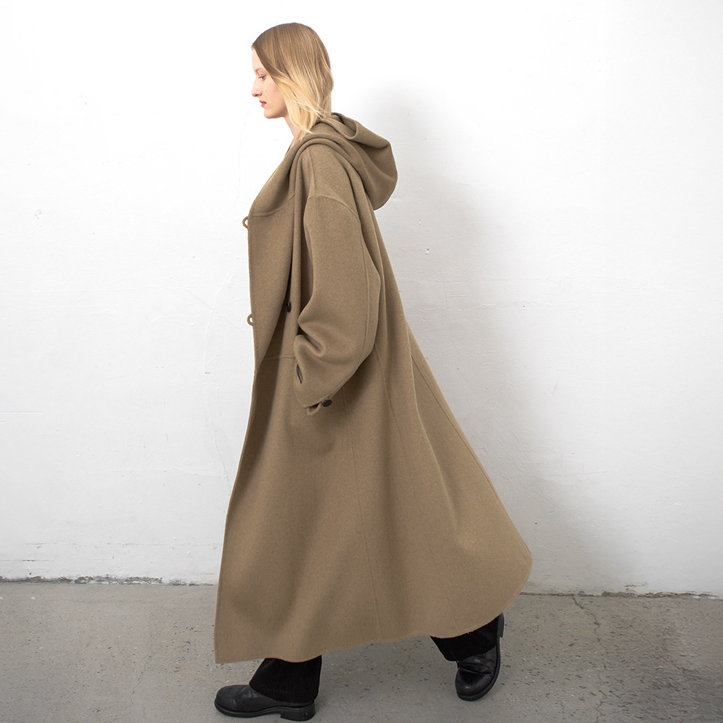 (CT-1456)ROMY HOOD HANDMADE COAT