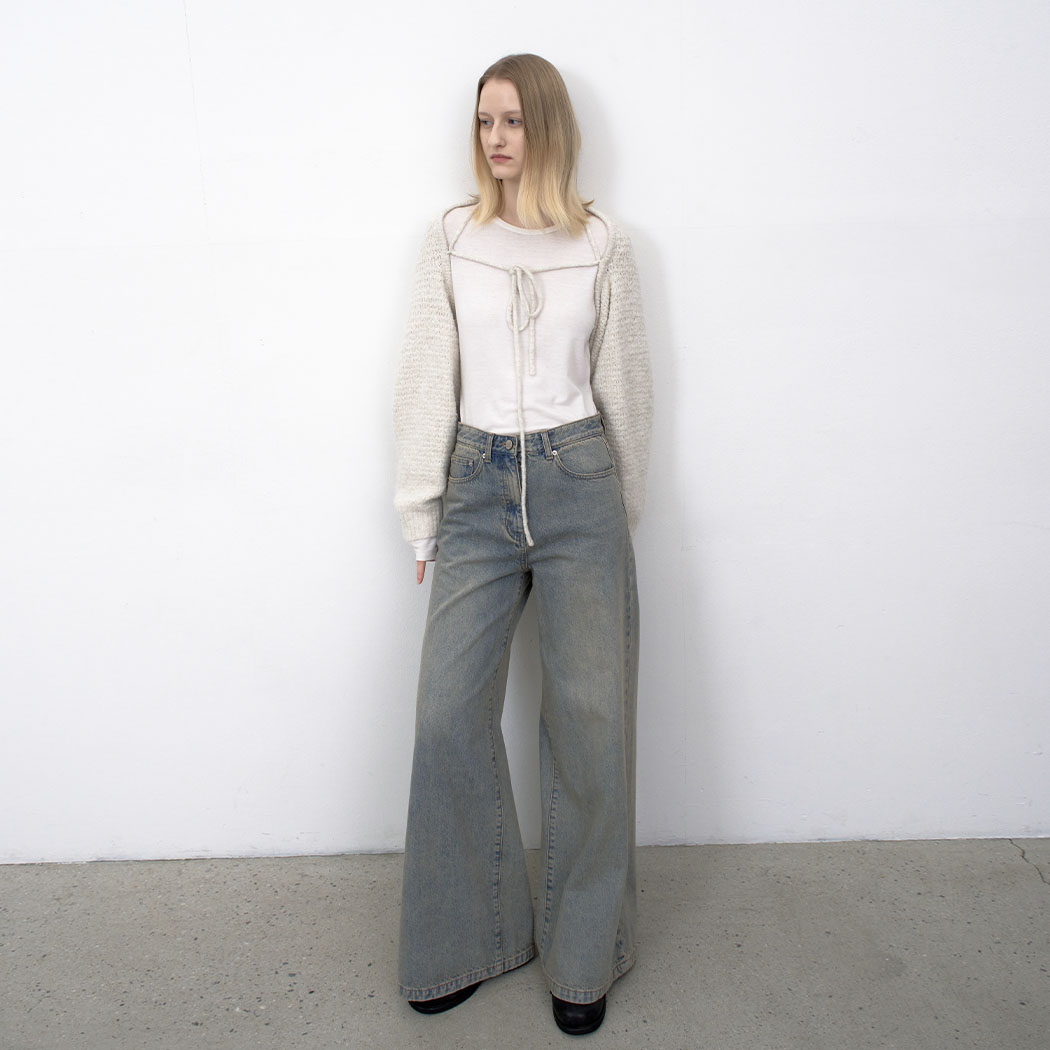 (PT-5720)FADED VINTAGE WIDE DENIM PANTS