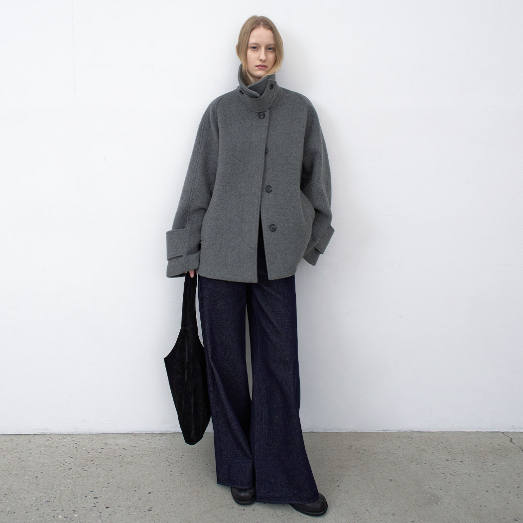 (CT-1475)NAGELANG WOOL HALF COAT