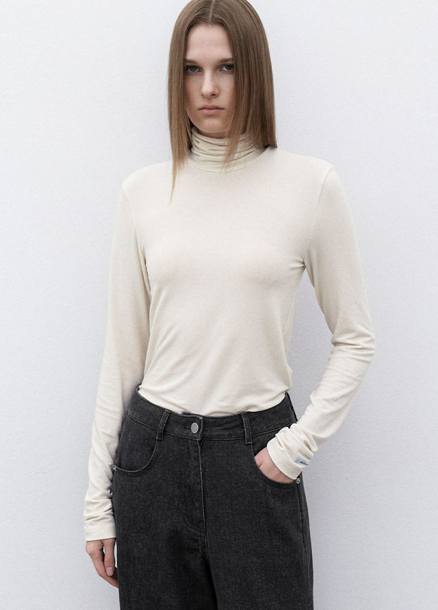 (JK-3052)HAIRY WOOL ROUND NECK JACKET Korea