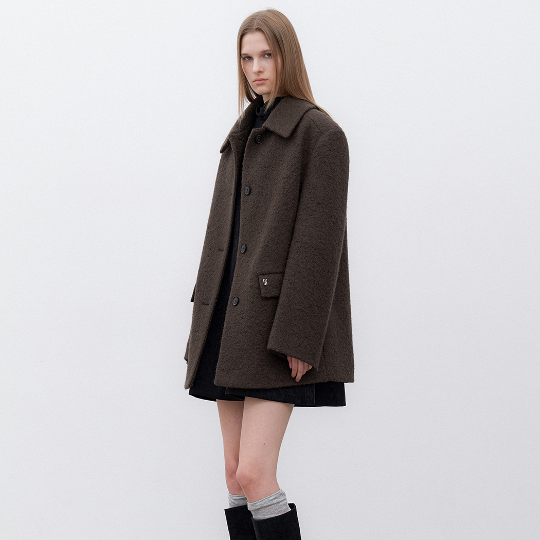 (CT-1468)WOOL BOUCLE OVERFIT JACKET