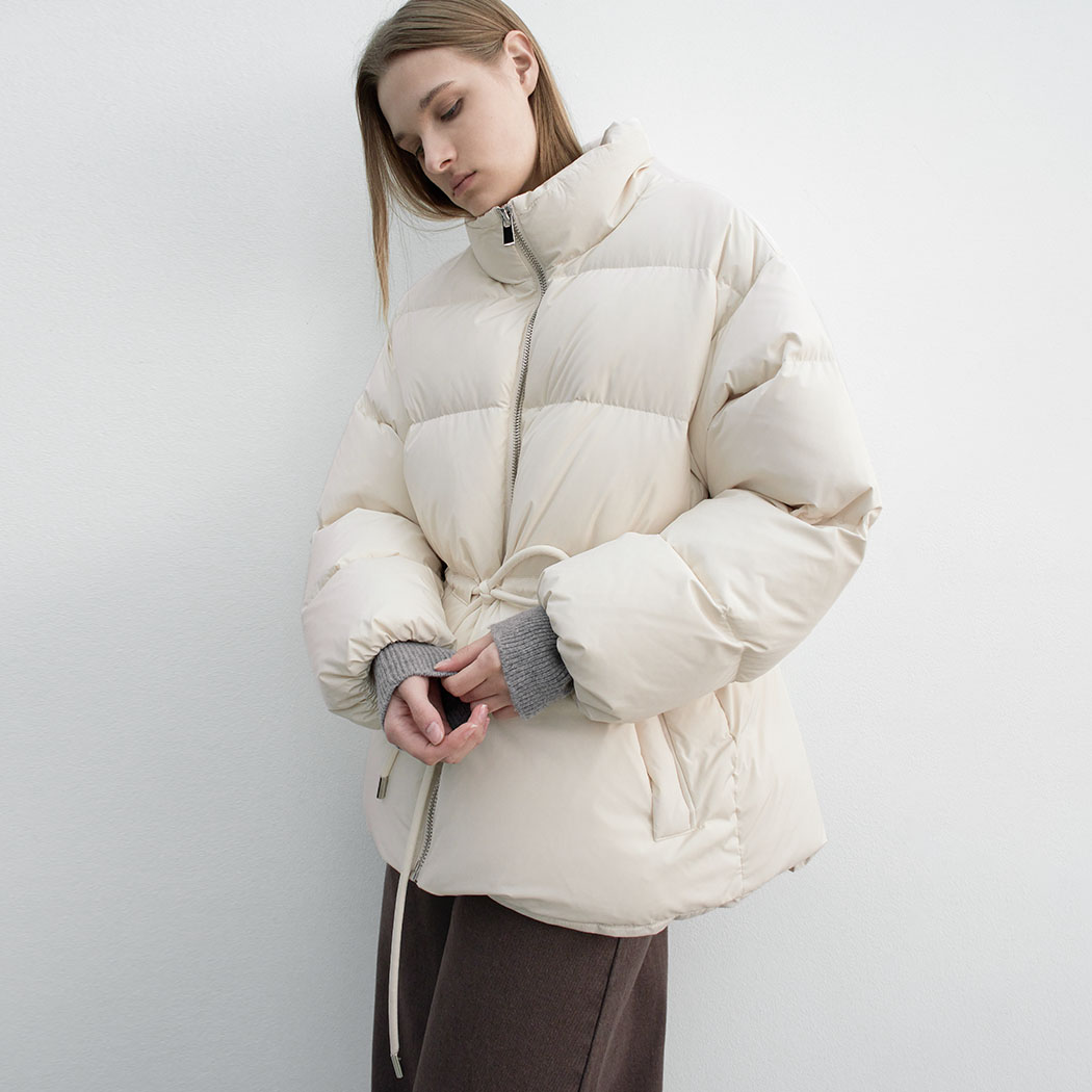 (JP-577)HIGH NECK STRING DOWN JUMPER