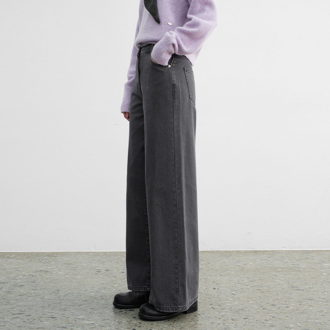 (PT-5728)WARM DEMAGE WASHING DENIM PANTS