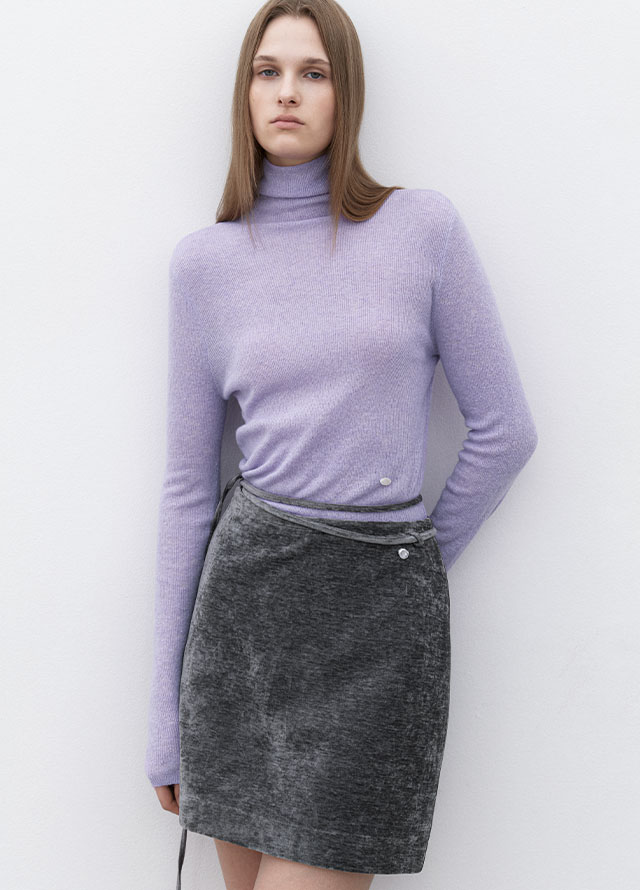 (CD-2238)FAKE ANGORA VOLUME SLEVE KNIT Korea