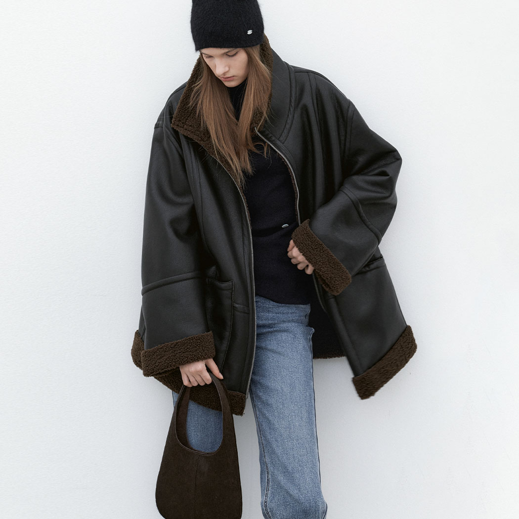 (JP-593)HIGHNECK REVERSIBLE MUSTANG HALF JUMPER