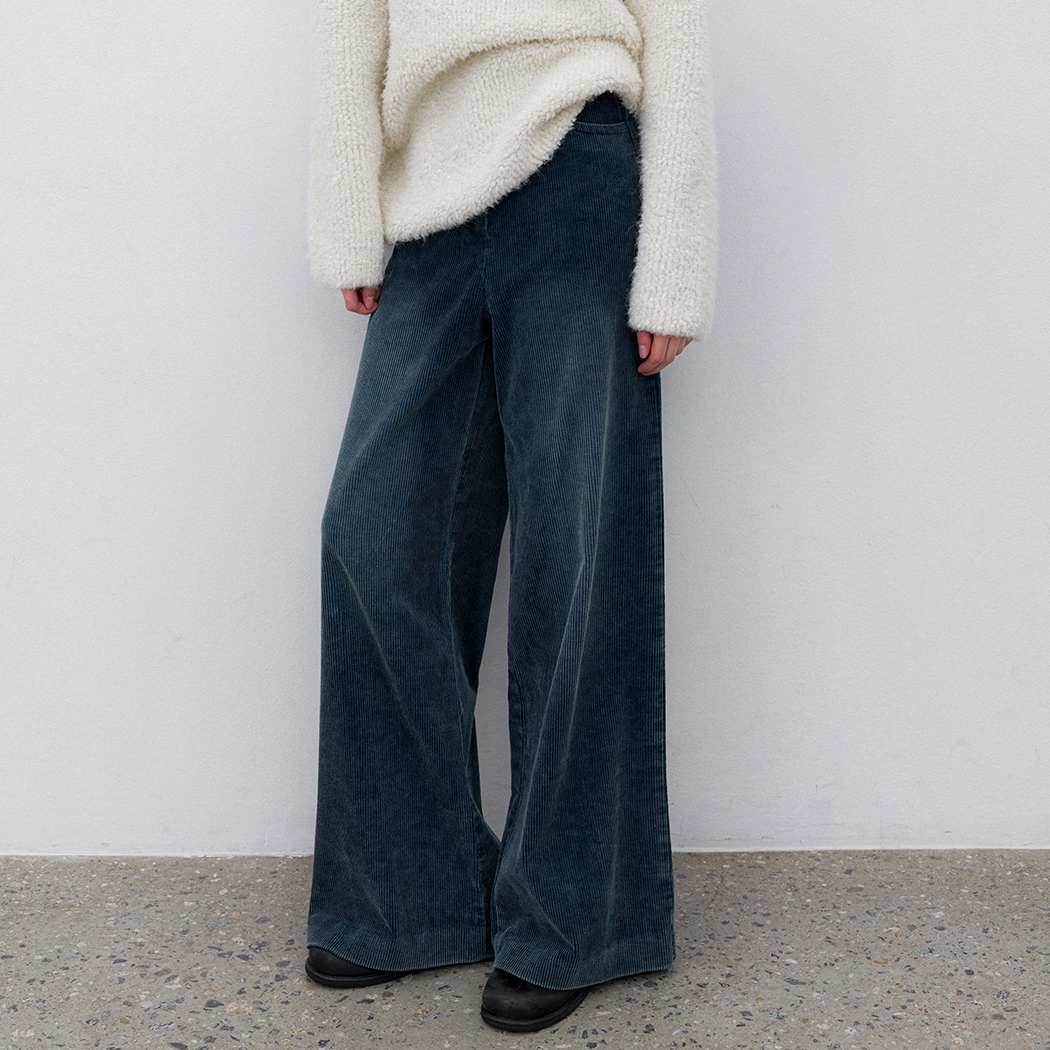 (PT-5724)HIGH WAIST SOFT WASHING CODUROY PANTS
