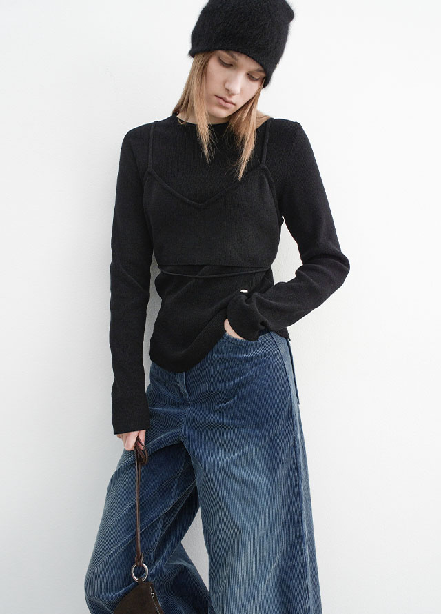 (PT-5724)HIGH WAIST SOFT WASHING CODUROY PANTS Korea