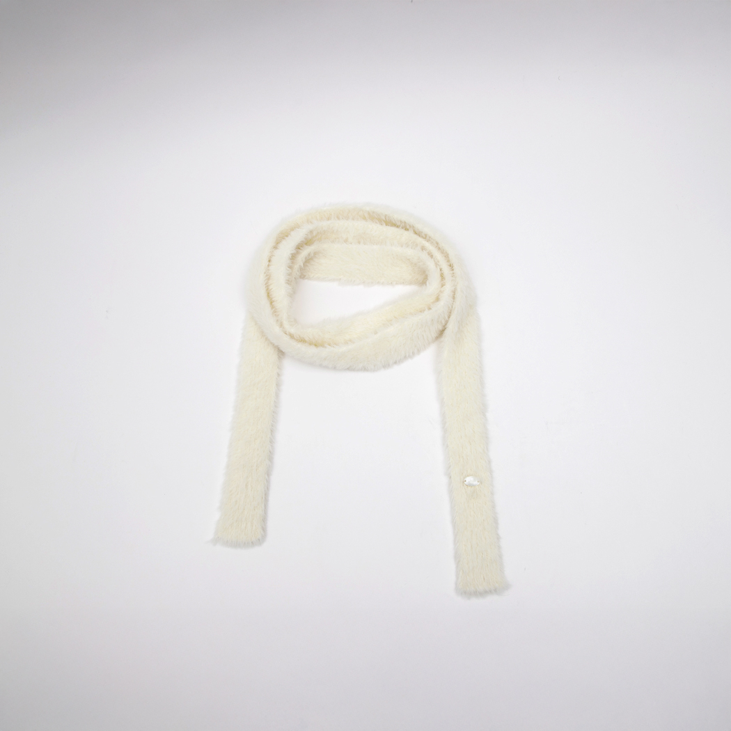 (MU-0026)HAIRY TIE SLIM MUFFLER