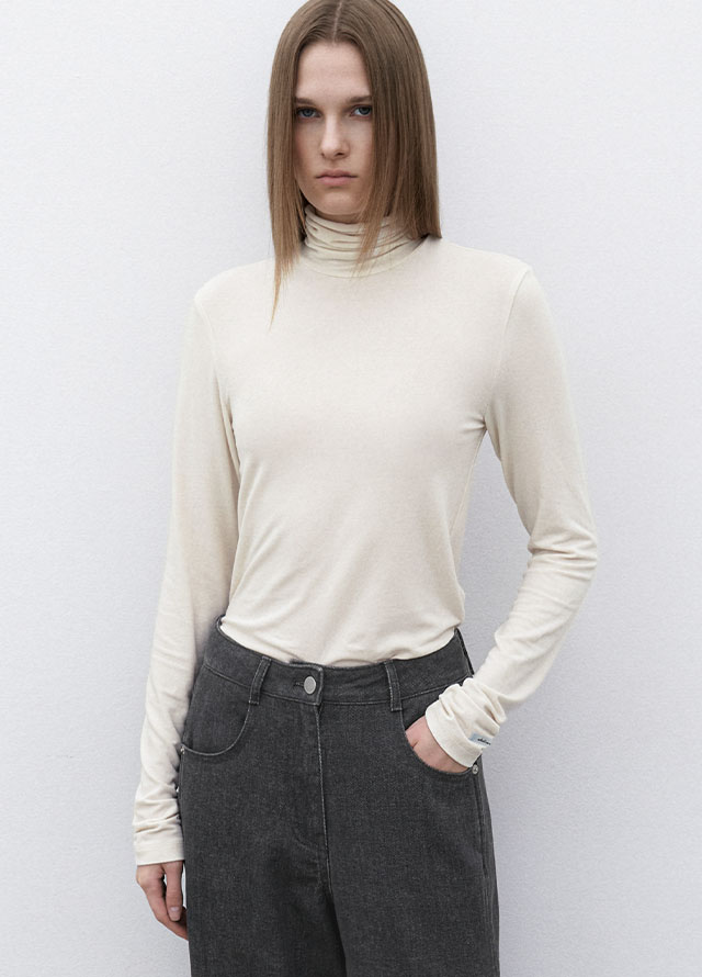 (JK-3052)HAIRY WOOL ROUND NECK JACKET Korea