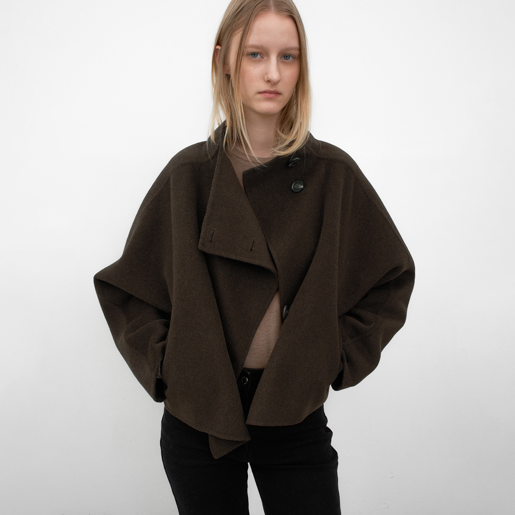 (CT-1463)CATHY WOOL HANDMADE SHORT COAT Korea