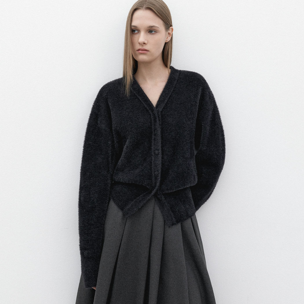 (CD-2238)FAKE ANGORA VOLUME SLEVE KNIT Korea