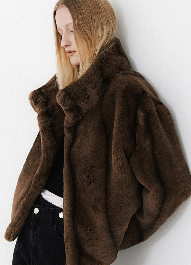 (PT-5718)TWO BUTTON UNBAL WARM DENIM PANTS Korea