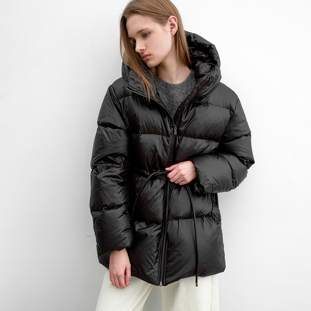 (JP-578)URBAN HOODED STRING DOWN