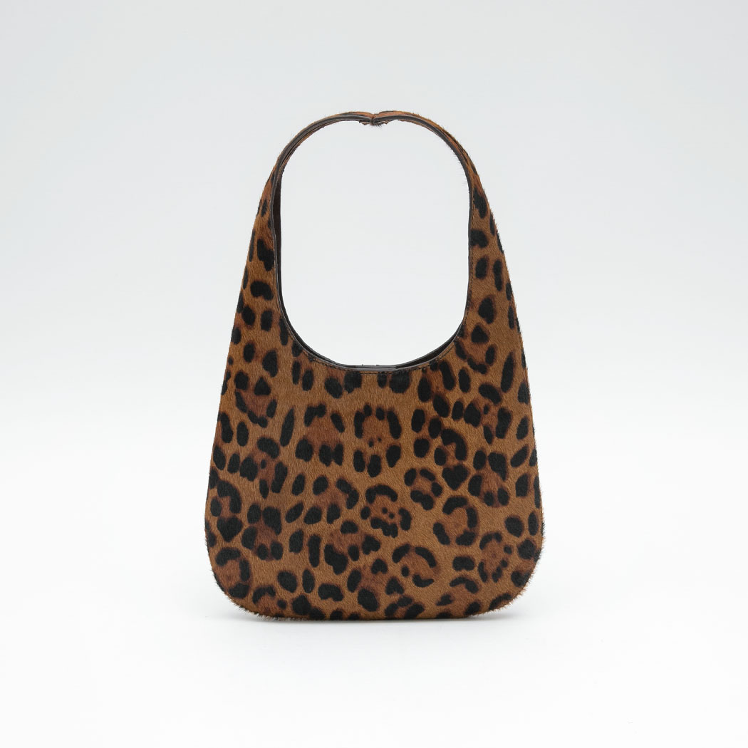 (B-2475)CALF HAIR ROUND TOTE MINI BAG