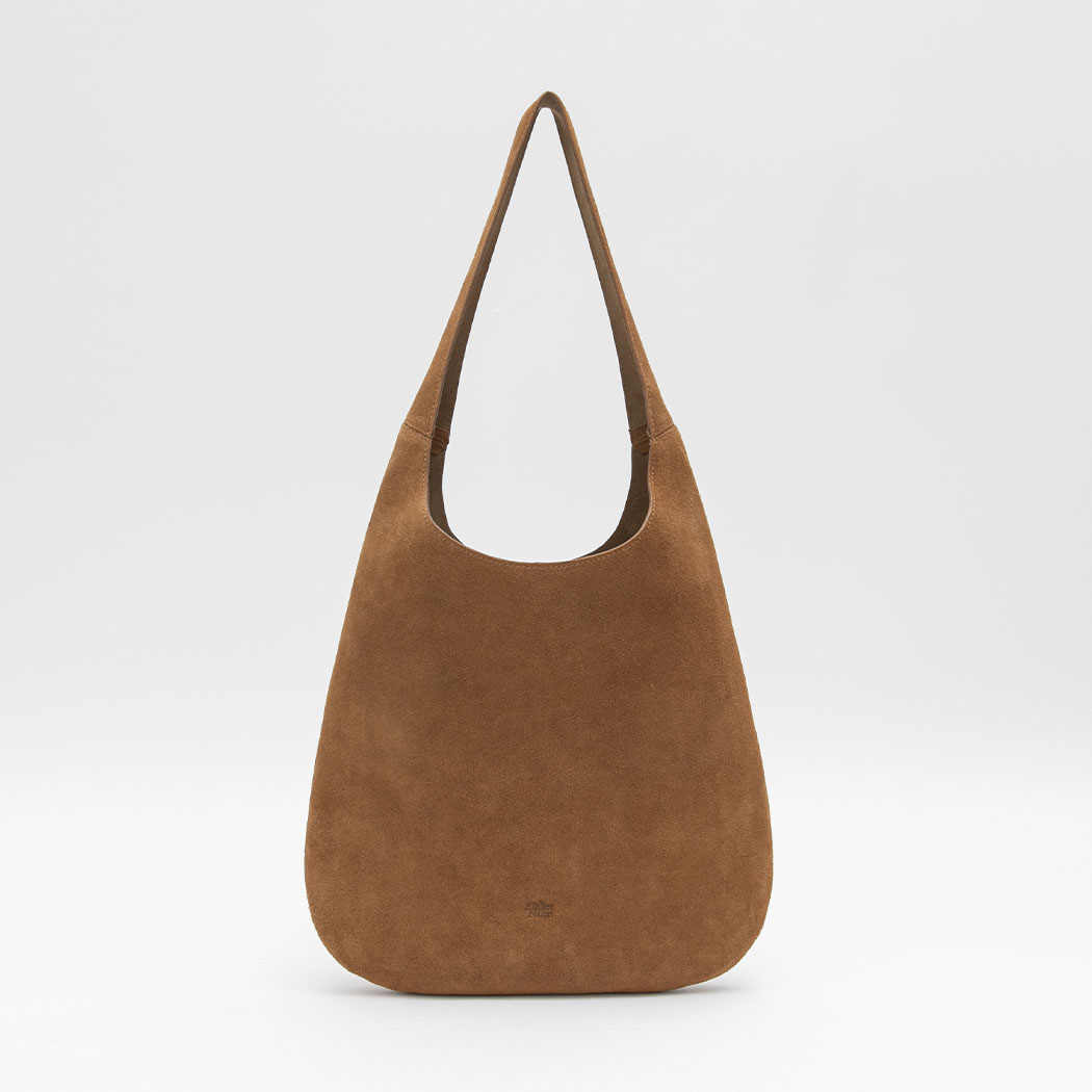 (B-2476)SUEDE ROUND SHOULDER BAG