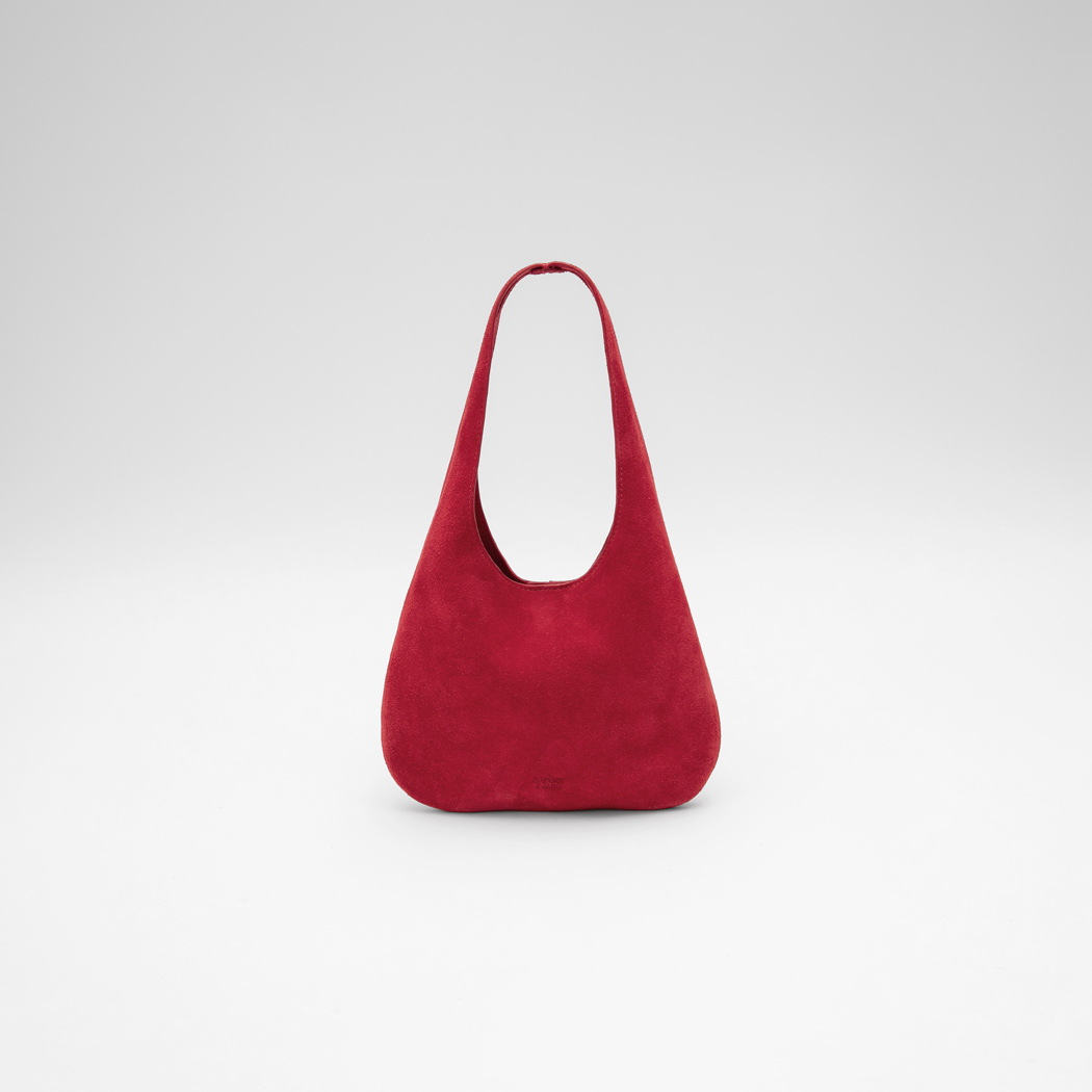 (B-2468)SUEDE ROUND TOTE MINI BAG